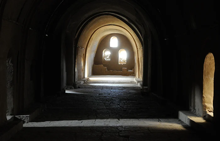 The vestibule and cells at St. Simeon monastery-Golden Luxor Tours